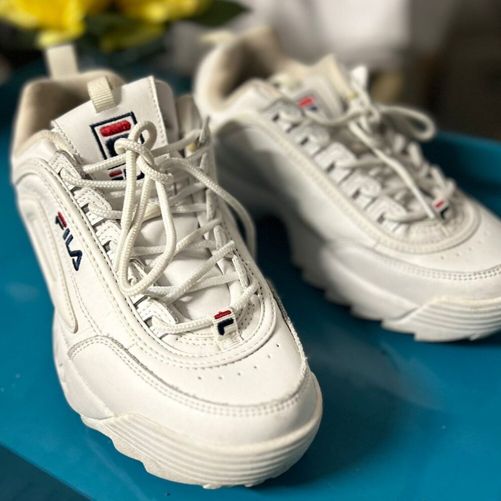 Fila Disruptor II Premium "White" - Women's Size US 8.5